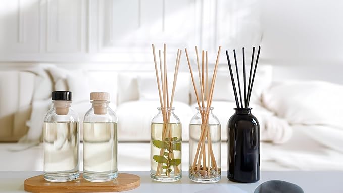 Urban Naturals Moroccan Amber Reed Diffuser Refill Set | Includes a Free Set of Reed Sticks! 4 oz. | Great Gift Idea Home Fragrance Lovers!