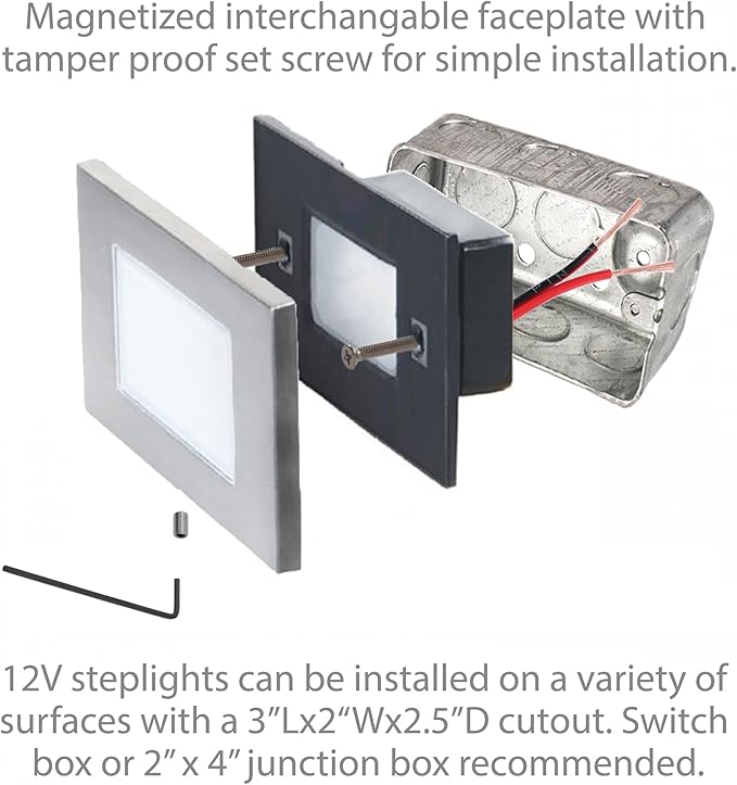 WAC Landscape Lighting, LEDme 120V LED Vertical Louvered Indoor and Outdoor Step and Wall Light 3000K Built-in LED in Bronze