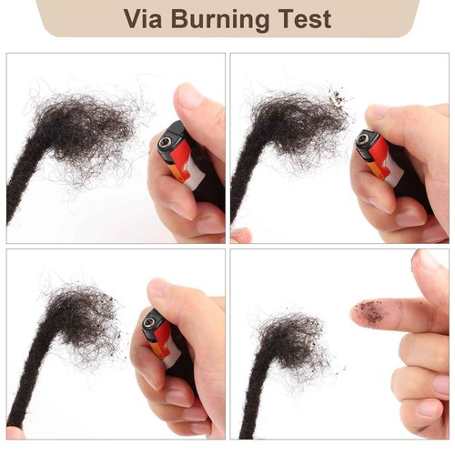 IIFLYDSFA 8 Inch 60 Strands loc Extensions Human Hair for Men/Women 0.6cm Thickness Human Hair Dreadlock Extensions Can Be Dyed and Bleached Soft Dreadlocks