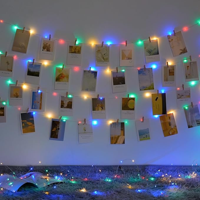 JMEXSUSS 200 LED Multicolor Fairy Lights Plug in, 66 ft Christmas Tree Light Outdoor Waterproof, 8 Modes Christmas Twinkle Lights for Bedroom Christmas Tree Decor