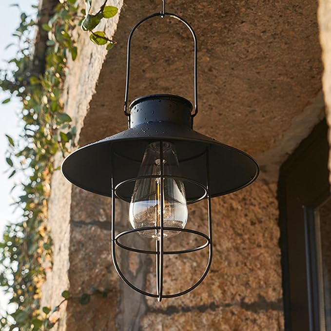 4 Pack ‌Solar Lanterns Outdoor Waterproof Ideal as Gifts for Women, Mothers and Wife.Vintage-Style Hanging Solar Lights Suitable for Outdoor Use in Yards, Patios, Backyards and Porches.