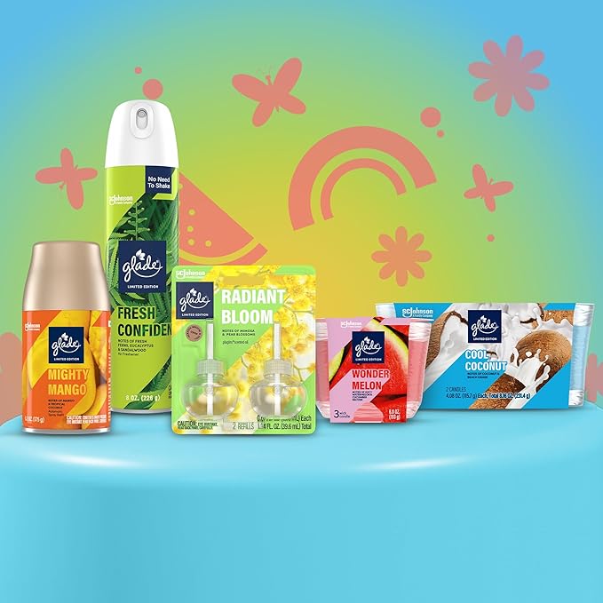 Glade Automatic Spray Refill, Cool Coconut, Scented Air Freshener for Home and Bathroom, 6.2 Oz