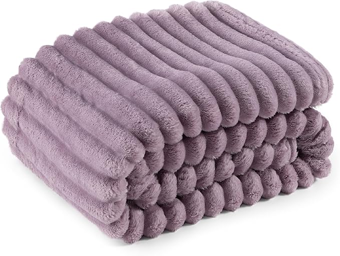 Bedsure GentleSoft Light Purple Fleece Blanket for Couch - Super Soft Cozy Twin Blankets for Women, Cute Small Blanket for Girls, 60x80 Inches