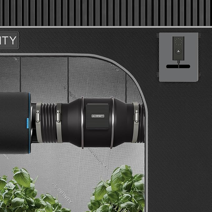 AC Infinity CLOUDLINE PRO S10, Quiet 10” Inline Duct Fan with Speed Controller - EC Motor Ventilation Exhaust Fan for Heating Cooling Booster, Grow Tents, Hydroponics
