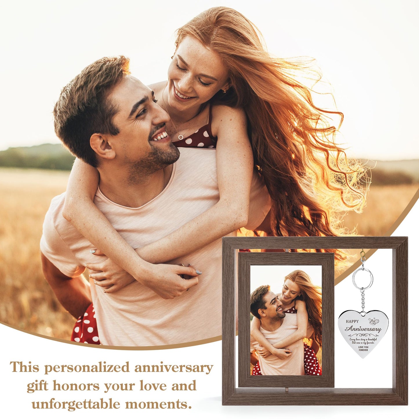 Happy Anniversary Picture Frame Gifts for Women Anniversary Wedding Frames for The Couple Wedding Gifts Anniversary Photo Frame Gift for Him Happy Aniversario Decorations Gift for Wife Girlfriend Her