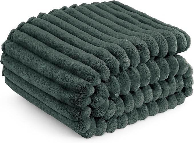 Bedsure GentleSoft Mallard Green Fleece Blanket for Couch - Cozy Soft Blankets for Women, Cute Small Throws for Girls, 60x80 Inches