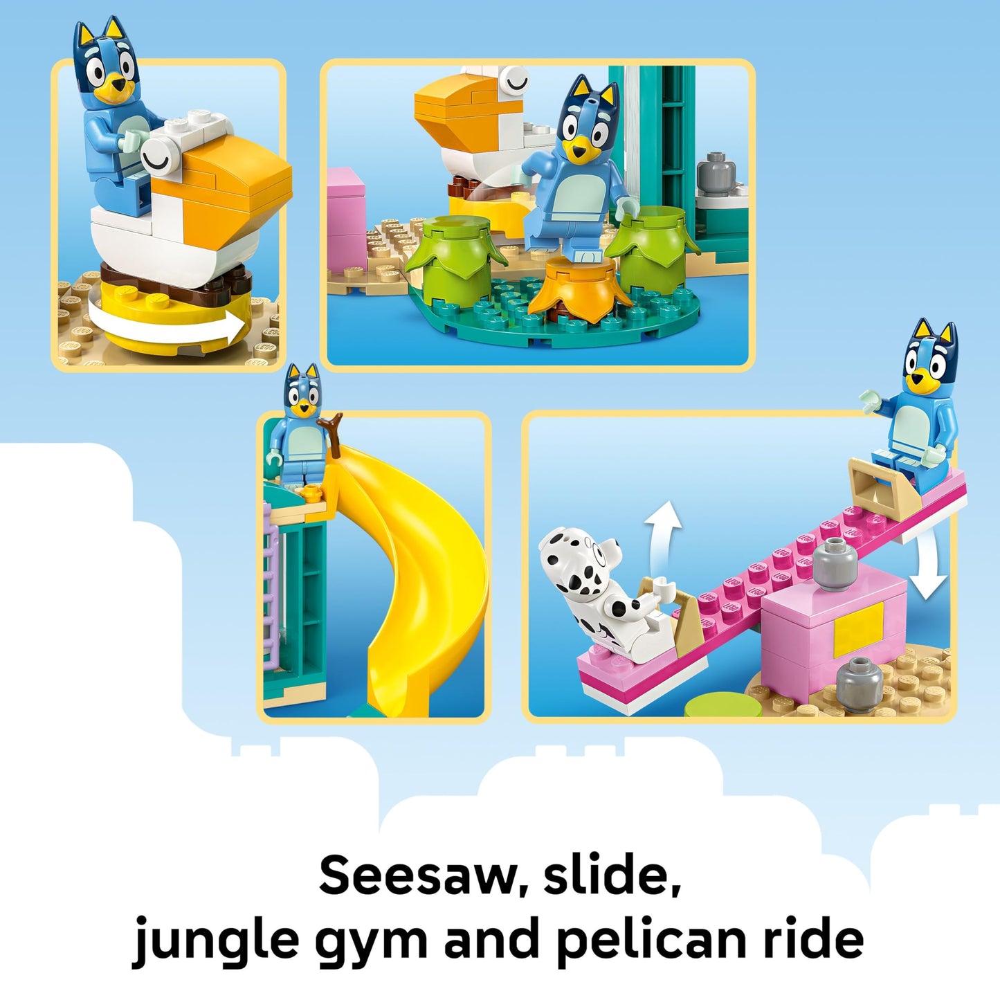 LEGO Bluey Playground Fun with Bluey and Chloe Sensory Building Blocks - Preschool Pretend Play & Learning Toys for Kids - 4 Year Old Girl & Boy Birthday Gifts - 11201