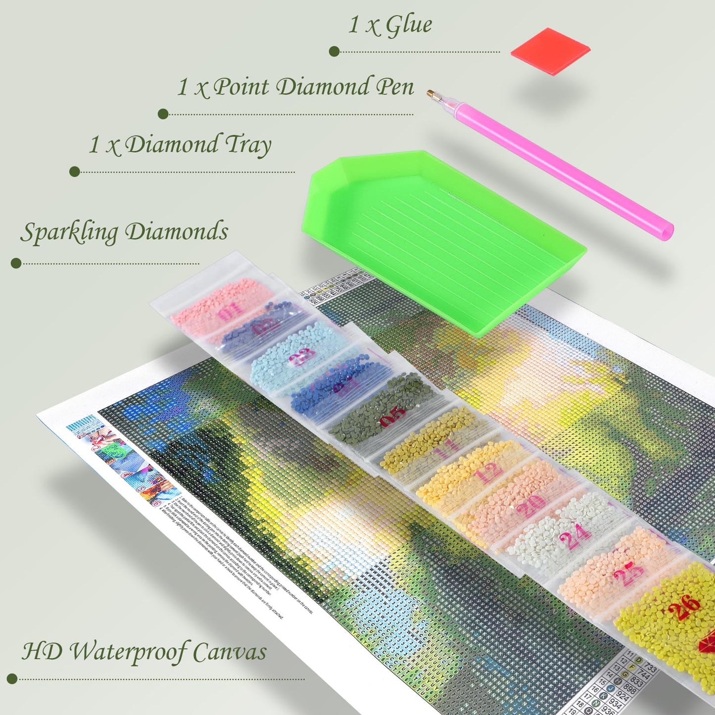 YEEIFFD Christmas Corgi Dog with Flowers Diamond Painting Kits for Adults, 5D Diamond Art Full Drill Gem Arts for Beginner Home Decoration Painting for New Year, Valentine's Day 12x16 in