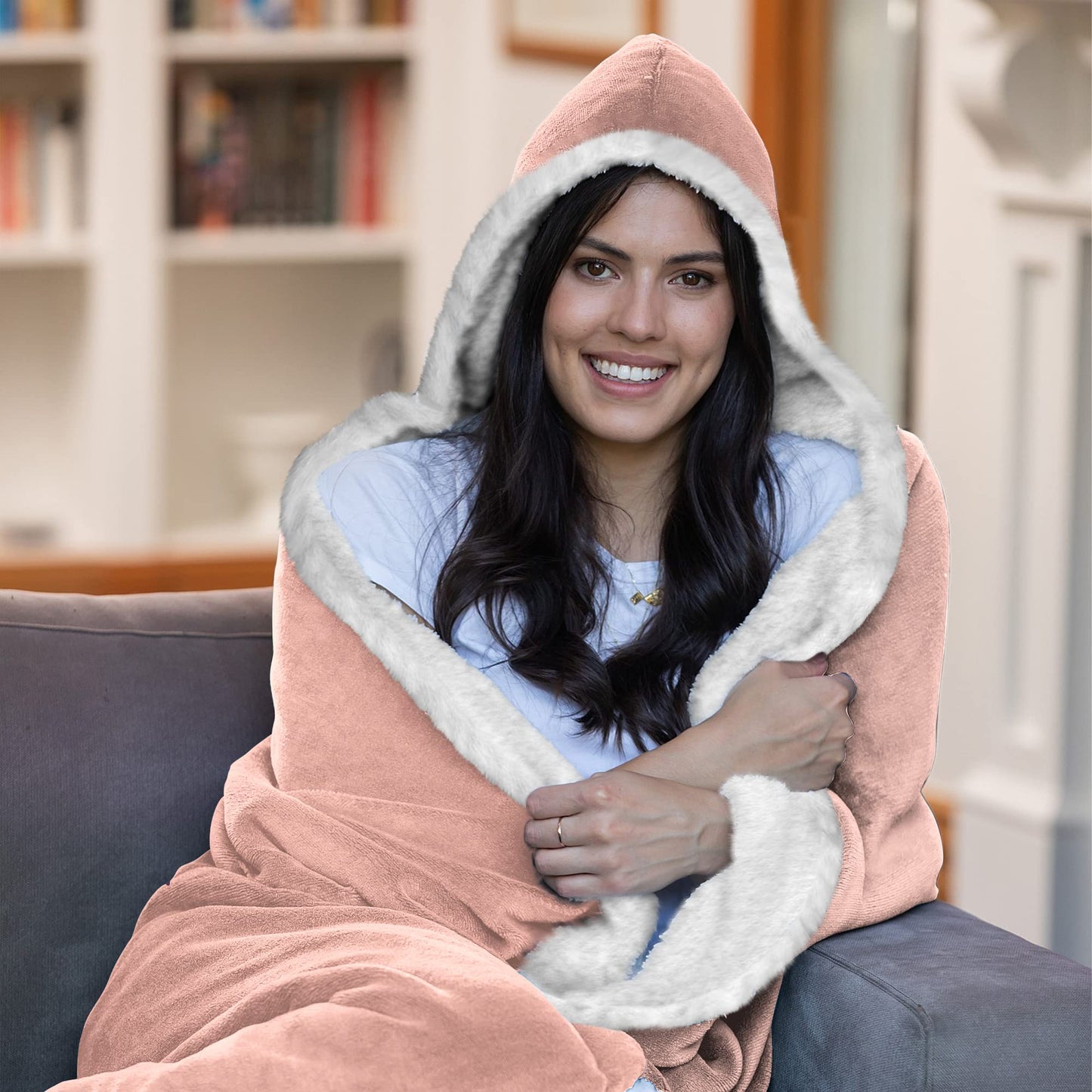 Vprintes Mama Pink Wearable Blanket Hoodie - Birthday Gifts for Mom from Daughter Son - Wife Birthday Gifts, Gifts for Wife from Husband