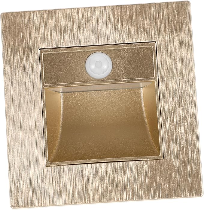 Motion Sensor Recessed Step Light LED Indoor Stair Aisle Lighting for Home Warm White 1-Pack for Stairs Hallways and Bathrooms