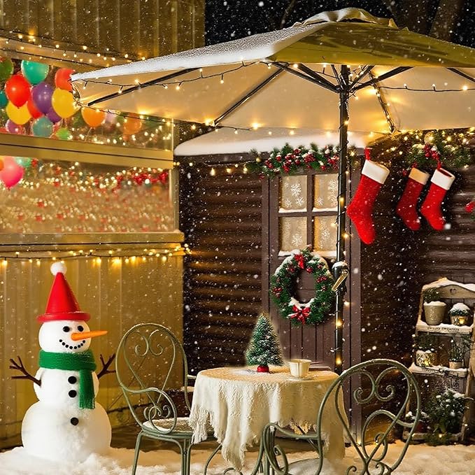 200LED Christmas String Lights, 66FT Hanging Fairy Light with 200 Bulbs Warm White 8 Lighting Modes Waterproof Green Wire for for Bedroom Classroom Patio Wedding Garden Décor