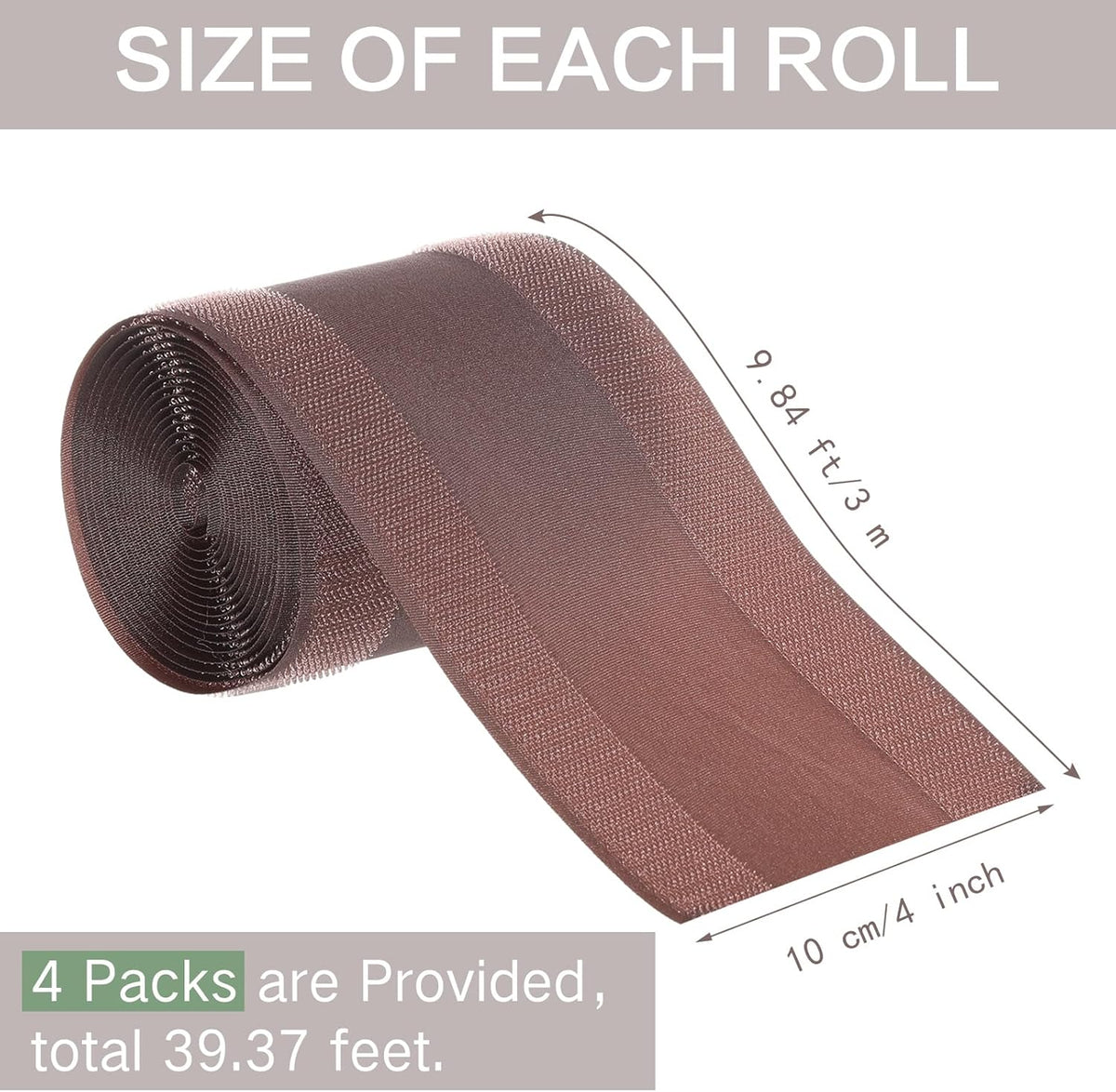 WILLBOND Grip Floor Cable Cover Cords Protector Management Only for Commercial Office Carpet(39.37 ft,Brown)