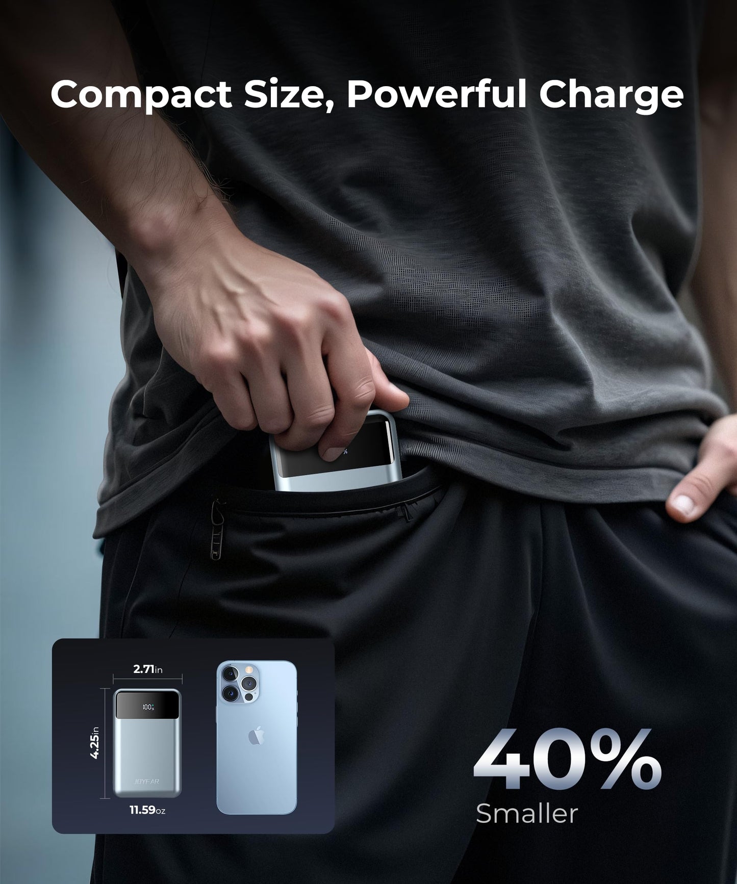 JOYFAR Portable-Charger-Power-Bank Travel Essentials Battery Pack USB C 30000mAh Built in Cable 22.5W Phone Fast Charging Powerbank Compatible with iPhone 16 15 14 13 12 11 iPad Samsung Google Xiaomi