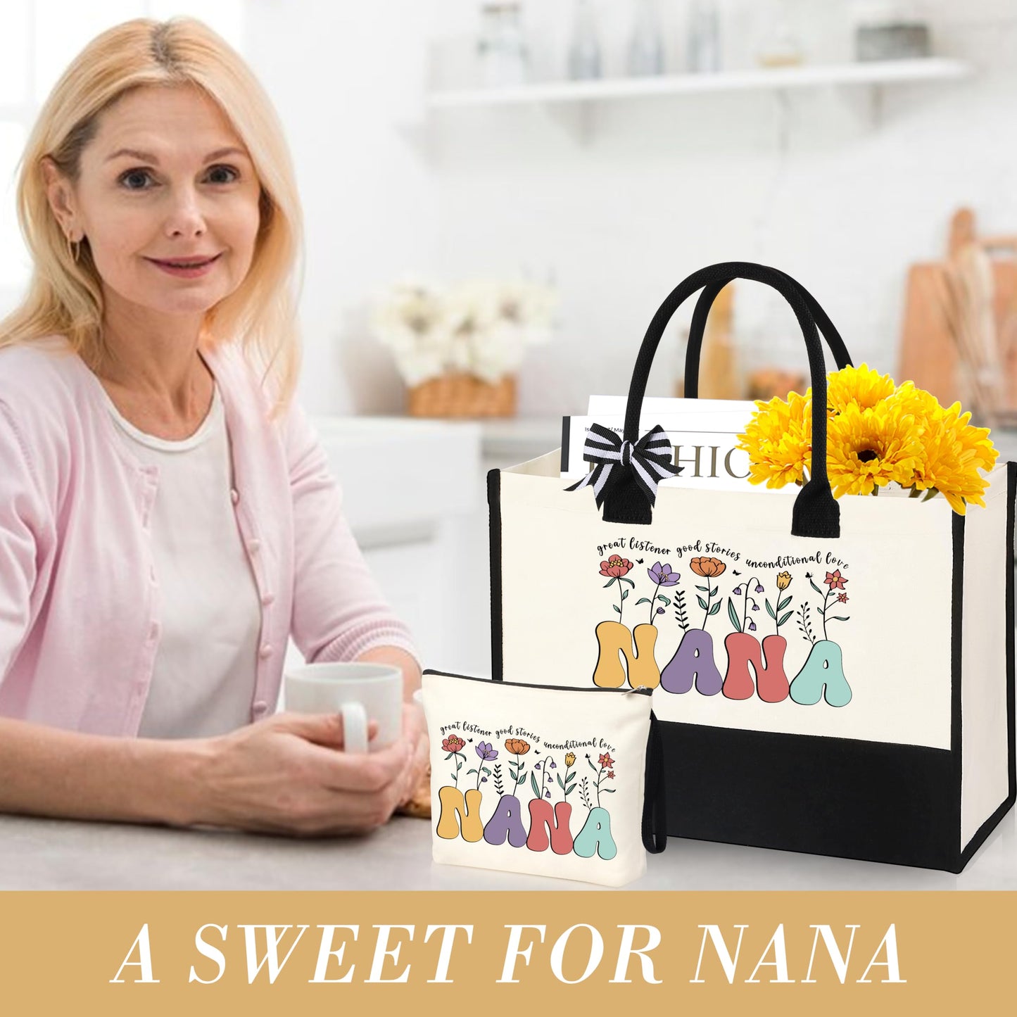 DOGMEM Nana Gifts Set for Grandma, Birthday Gifts for Nana from Granddaughter Grandson Grandchildren Grandkids Best Grandma Gift Set Christmas Gift for Her