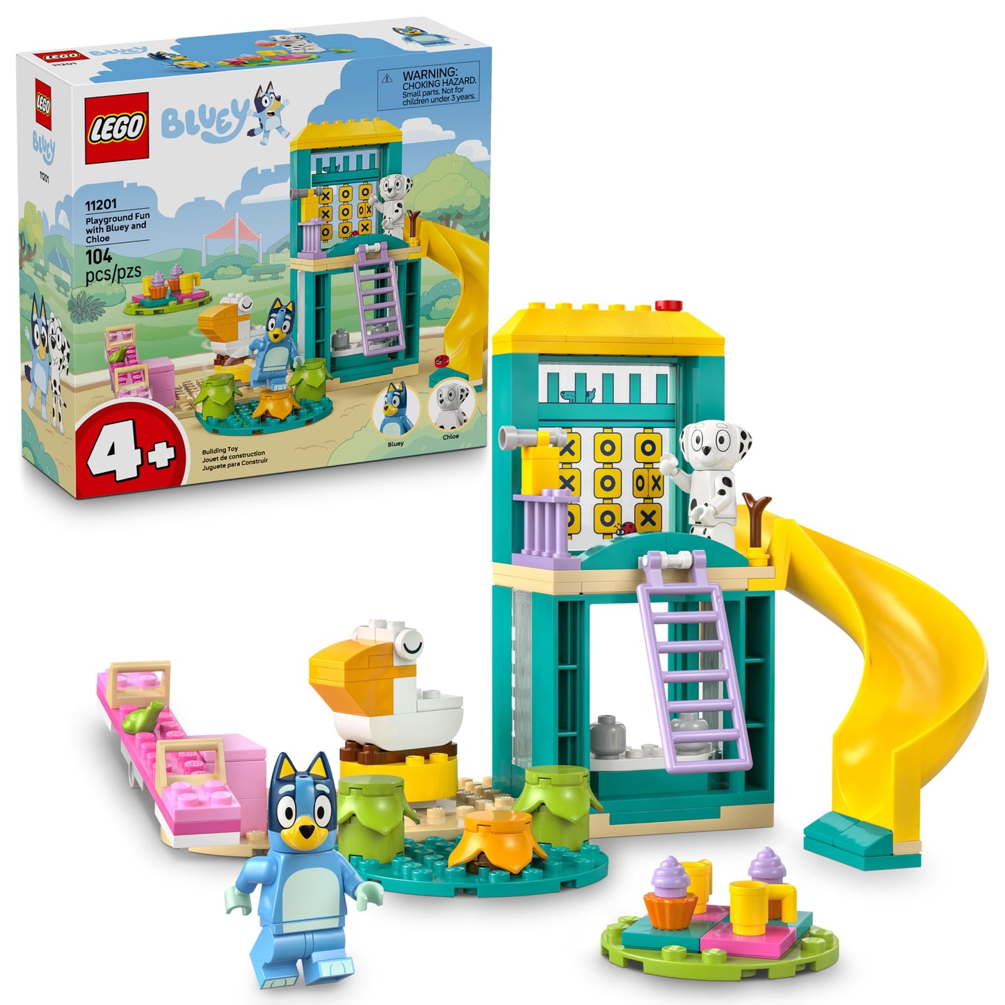 LEGO Bluey Playground Fun with Bluey and Chloe Sensory Building Blocks - Preschool Pretend Play & Learning Toys for Kids - 4 Year Old Girl & Boy Birthday Gifts - 11201
