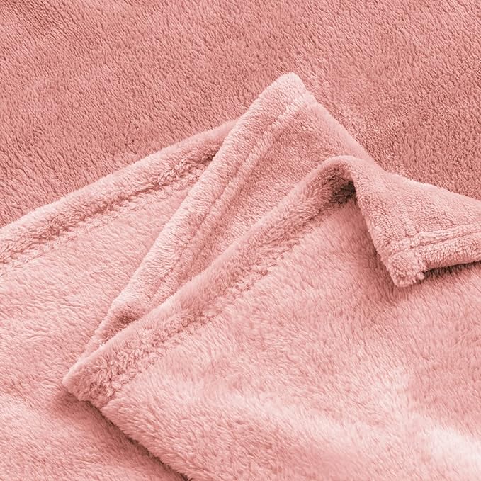 BEDELITE Fleece Blanket Pink Throw Blankets for Couch & Bed, Luxury Plush Cozy Fuzzy Blanket 50" x 60", Super Soft Warm Lightweight Throw Blanket for Travel Camping