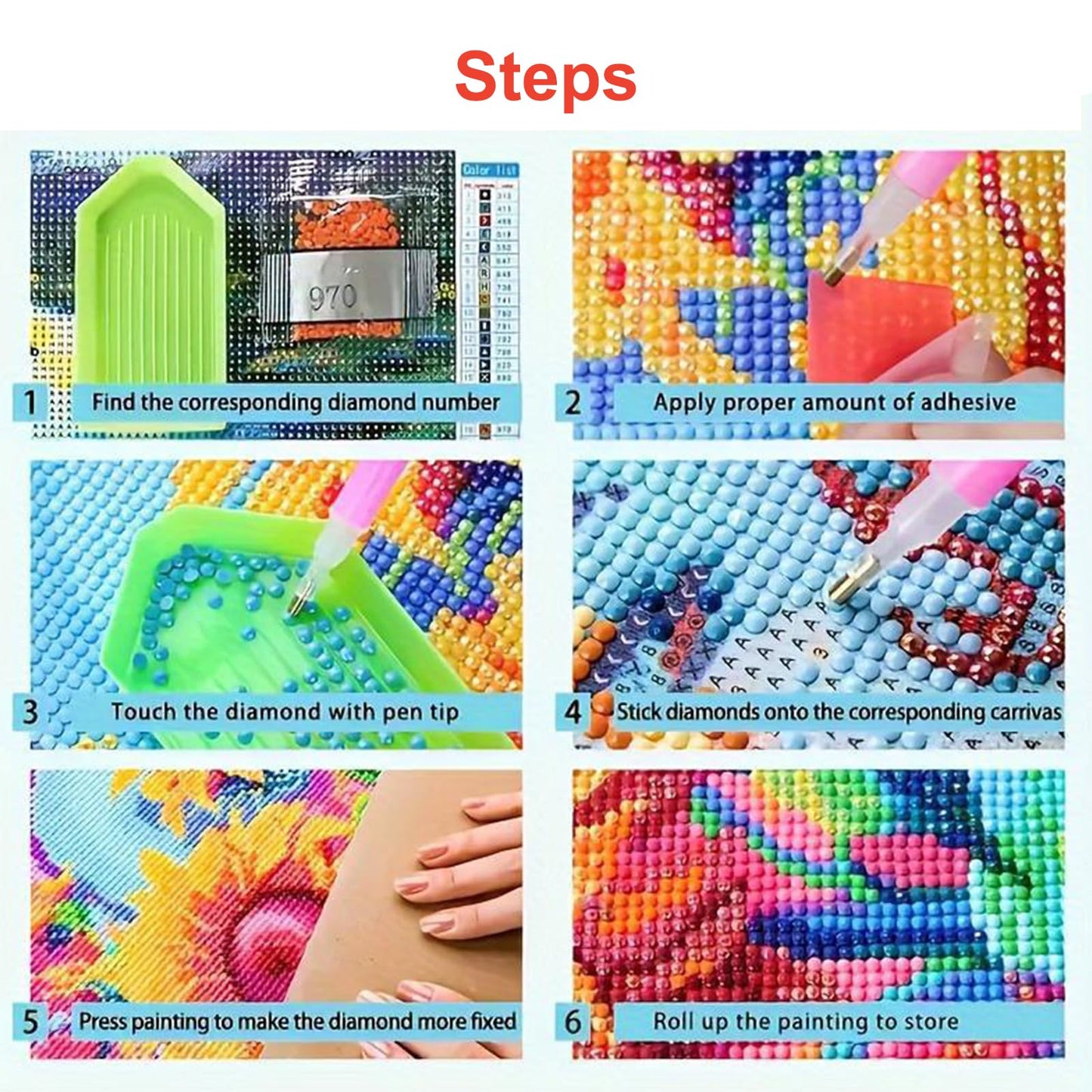 5D Butterfly Diamond Art Kits for Adults, Full Square Drill Fantasy Animal DIY Diamonds Painting Set Paint By Numbers, Shiny Beads Art Craft 12x12in for New Beginners Home Decoration