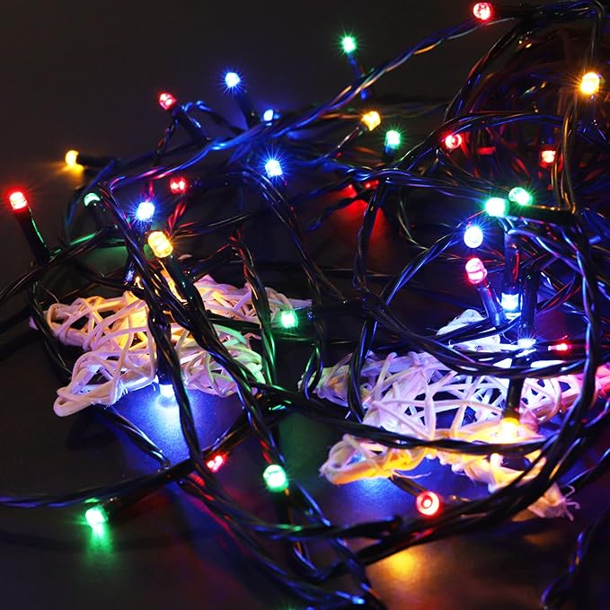 100-1000 LED Christmas Lights, Low Voltage Fairy String Lights with 8 Modes, Ideal for Xmax Tree, Garden, Home, Party, Halloween Festival Deco (Mixed-Color, 200 LEDs)