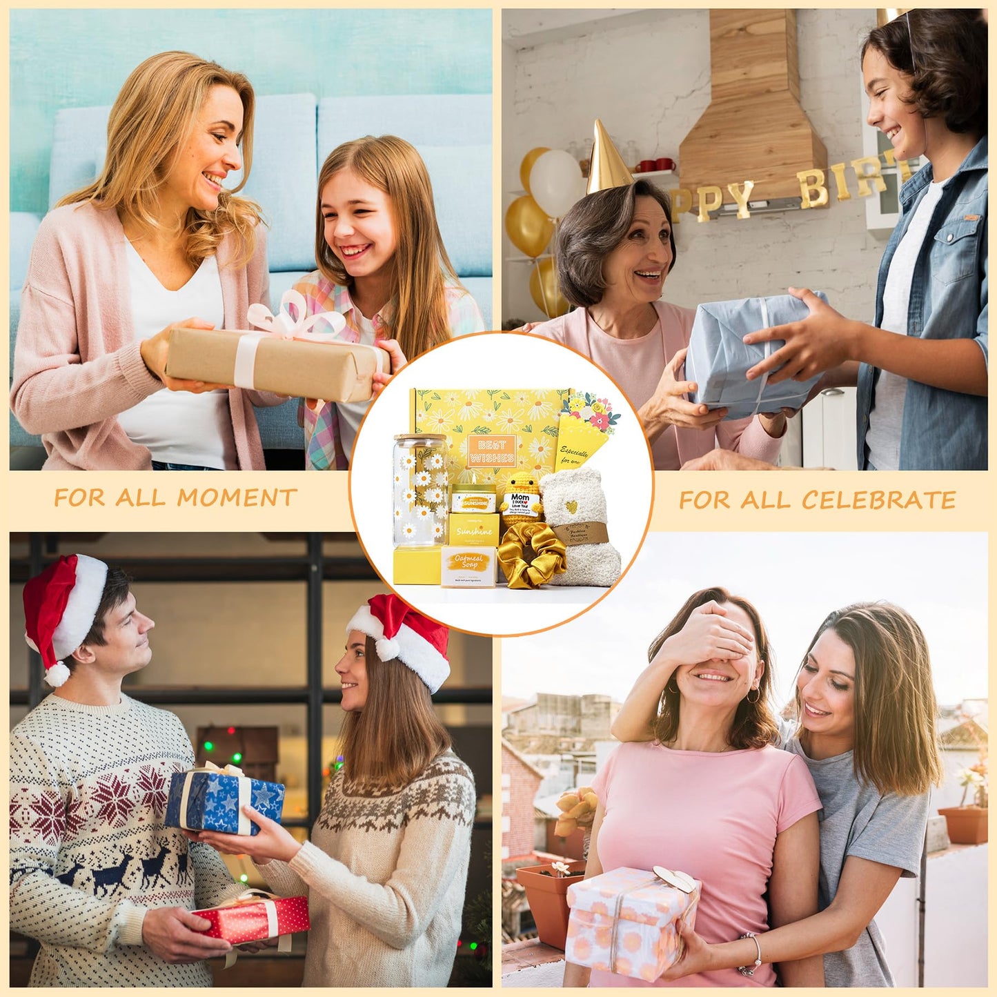 Gifts for Mom, Unique Birthday Gifts for Mom, Inspirational Gift Set Box, Mother's Day Gift for Moms from daughter son with glasses cup