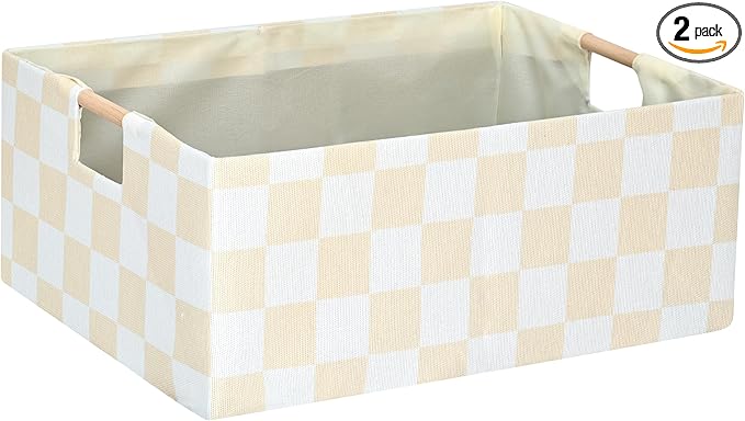 Storage Bin for Shelves Rectangle Closet Baskets Foldable Box with Handles, Gray Storage Bins, Storage Boxes for Home Office Car Dormroom
