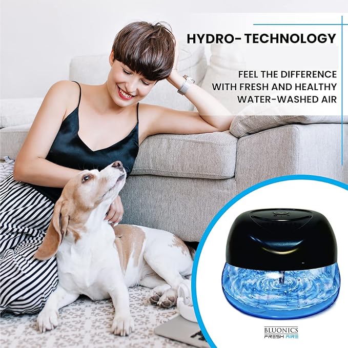 Bluonics Fresh Aire 3-Pack Water Air Washer, Air Revitalizer & Freshener with Night Light 7 LED Changing Colors & White Noise