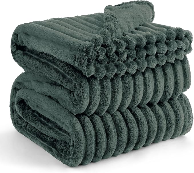 Bedsure GentleSoft Mallard Green Fleece Blanket for Couch - Cozy Soft Blankets for Women, Cute Small Throws for Girls, 108x90 Inches