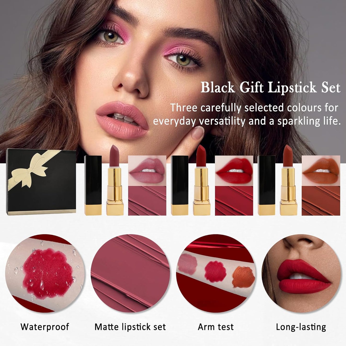 All In One Multipurpose Makeup Kit for Women,Travel Makeup Set,Makeup Gift Full Kit,Includes Foundation Eyeshadow Palette Lipstick Mascara Eyeliner Blusher Cosmetic Brush Set with Makeup Bag-Set B