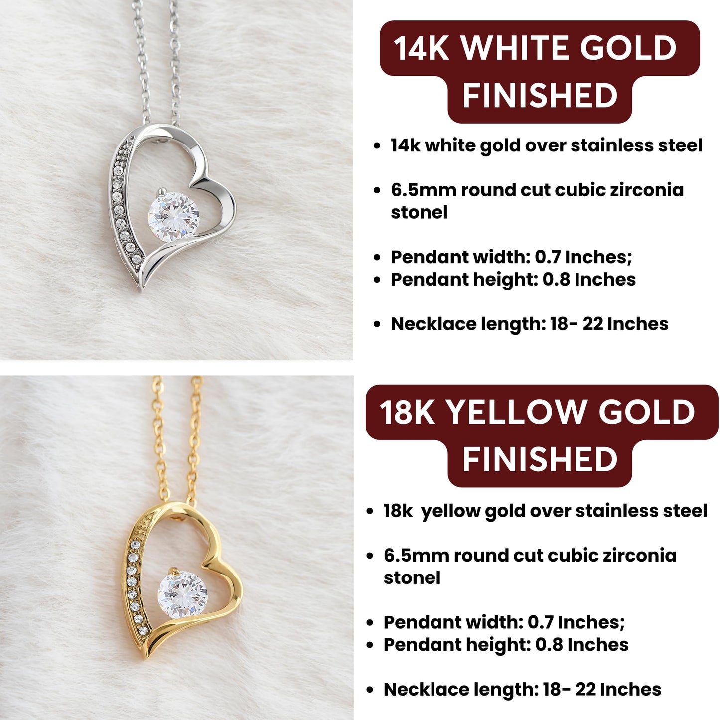 Momavo Jewelry Daughter Gift From Dad, Father Daughter Gift, Dad to Daughter Gift, Christmas Birthday Gift, To My Daughter Necklace from Dad, Daughter Card, Daughter Adult (Luxury Box w/ LED LIGHT, 18k Yellow Gold Finish)