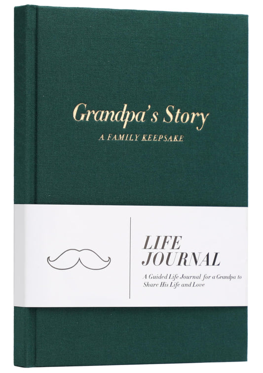 Grandpa Book, Grandpa's Life Story Journal, Meaningful Keepsake Gifts for Grandfather for Father's Day, Birthday, Grandparents Day and Christmas, Book To Fill Out Includes Hundreds of Prompt Questions