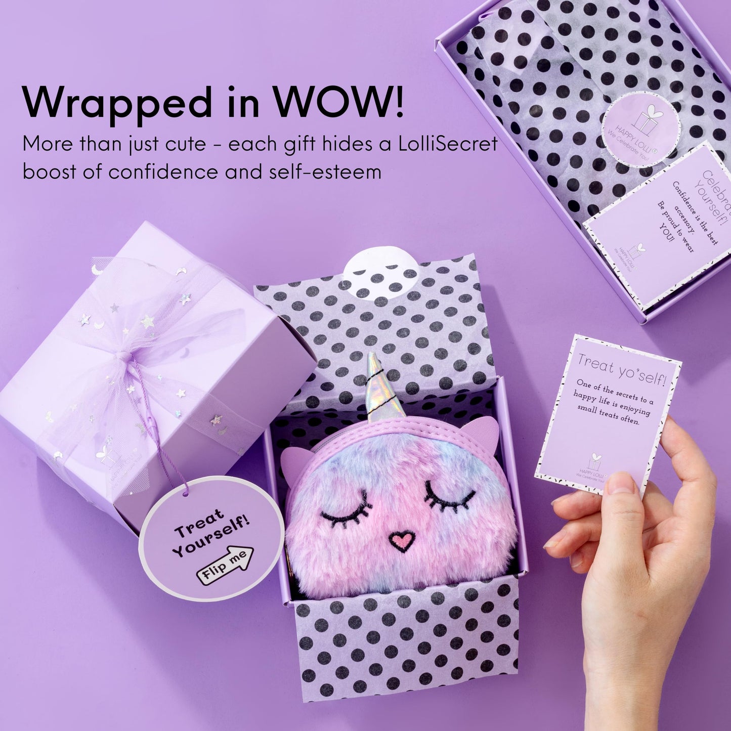 HAPPY LOLLI Birthday Gift Basket for Tween & Teen Girls – 8 Trendy Gifts with Tasks & Empowering Cards – Perfect for Birthdays, Back to School & More!