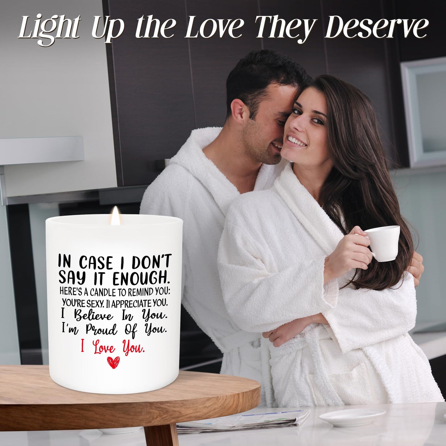 TEEZWONDER Gifts for Her Wife Women Girlfriend - Long Lasting Vanilla Lavender Candle 10 oz - Engagement Gifts for Her, Romantic Candles for Anniversary Wedding Gift, Husband Birthday Gift for Him