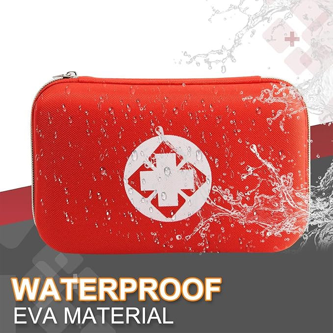 277PCS First Aid Kit for Home Emergency Kit Home Supplies First Aid Kits for Car Camping Essentials for Adventures Boat Public Red Monoki