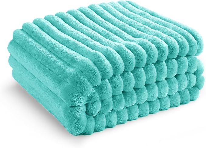 Bedsure GentleSoft Blue Twin XL Blanket for Bed - Cozy Soft Blankets for Women, Cute Small Fleece Throws for Girls, Birthday Gifts for Women Decor Gifts for Mom, Blue Fog, 66x90 Inches