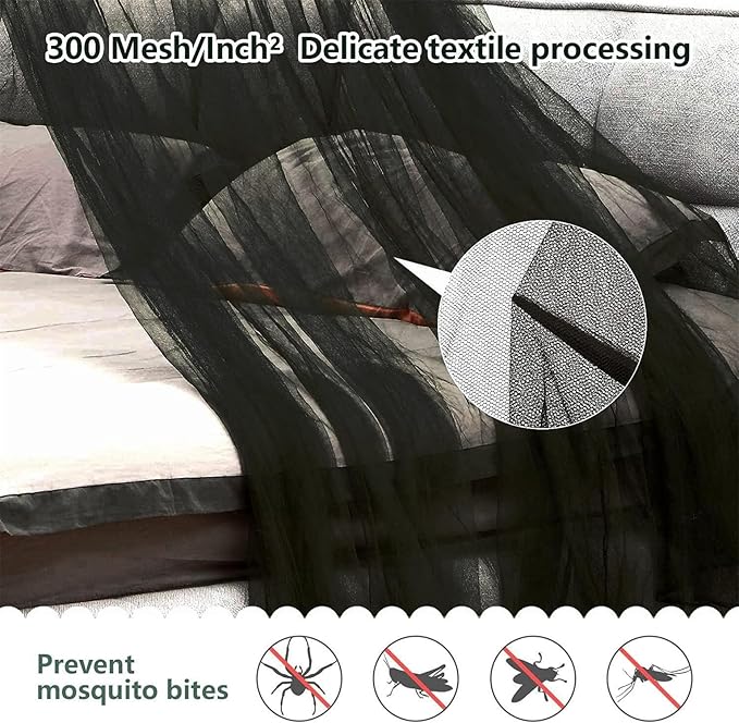 Mosquito Net Bed Canopy for Girls,King Canopy Bed Curtains Full Queen Size from Ceiling,Dome Mosquito Netting Bed Tent Twin Girls Princess Canopy Bed White Decor for Baby Crib,Kid Bed and Adult Beds