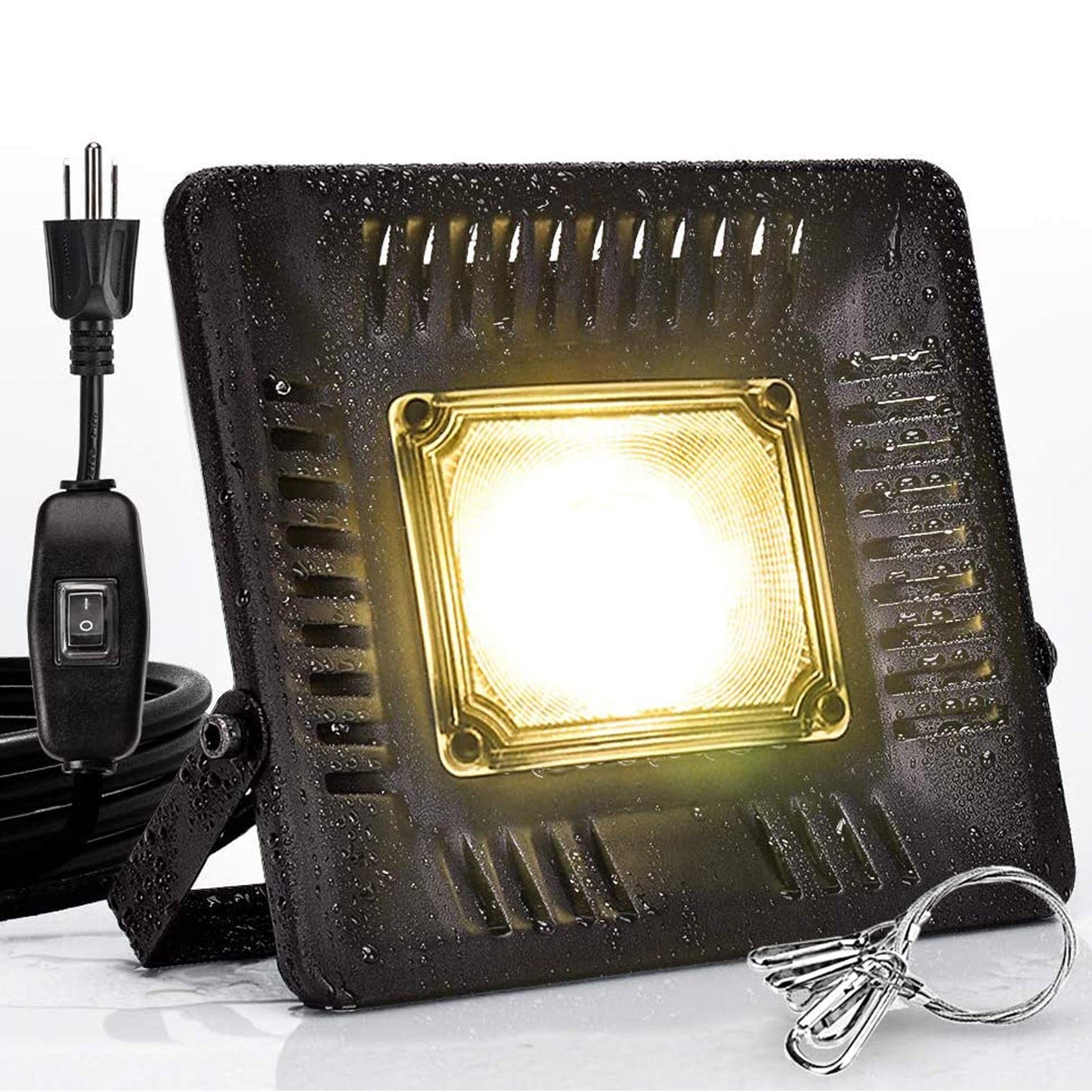 Relassy 150W Waterproof Plant Light, Outdoor Grow Light,Sunlike,Full Spectrum LED Grow Lamp,Without Noise,Ultra Thin,Heat Dissipation,for Seedling Growing Blooming Fruiting