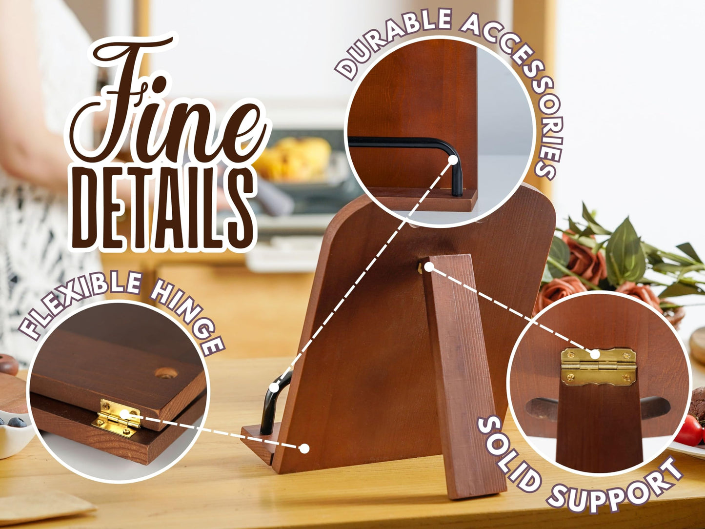 InnoBeta Baking Gifts for Women, Cookbook Stand for Kitchen Counter, Perfect Gifts for Baking Lovers on Birthday, Adjustable Tablet Recipe Book Holder, Unique Kitchen & Home Decor