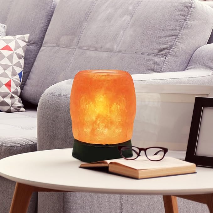 Himalayan Glow Natural Aroma Therapy USB Salt Lamp with Plastic Base,Pink Salt Night Light