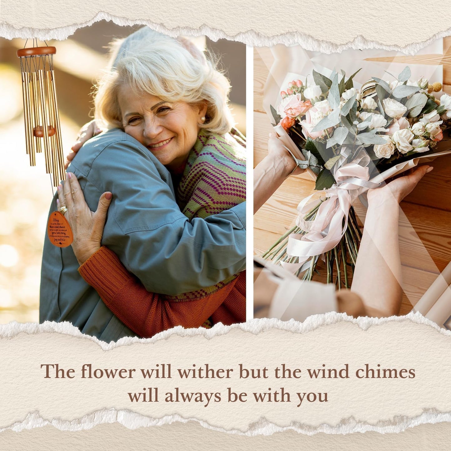 SteadStyle Happy Anniversary Decorations for Couples, Parents, Husband, Wife, Wedding Anniversary Keepsake Wind Chimes