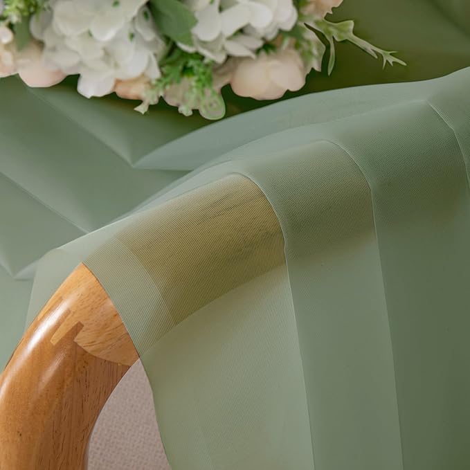 Aiyufeng Long Sheer Curtains for Bedroom, Semi Sheer Privacy Curtains & Drapes Harsh Sunlight Filter for Hallway Window Guest Room Country House, 40 x 120 inches Long, 2 Panels