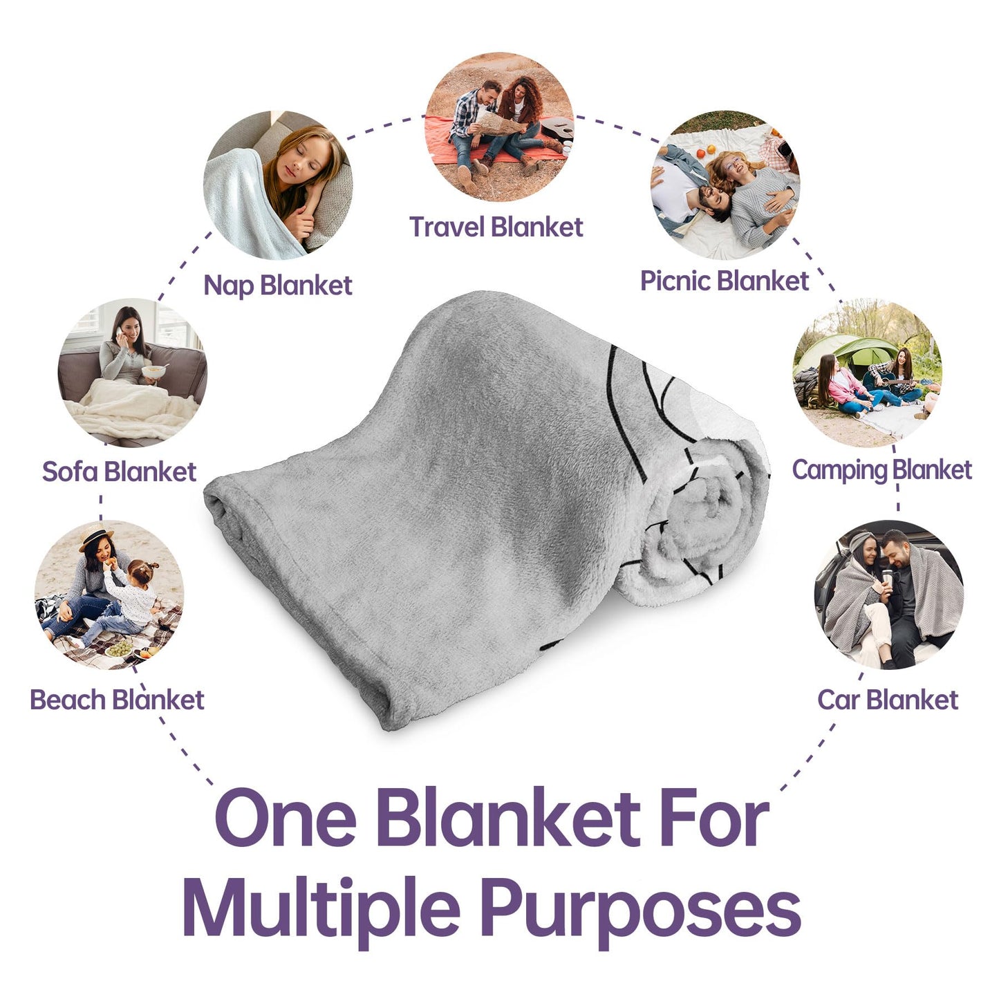SteadStyle Gifts for Mom from Daughter or Son, Mom Birthday Gifts Blanket, Mother Presents for Christmas, Valentine's Day, Mothers Day, Fluffy Blanket for Mommy, 60'' x 50'' (Grey)