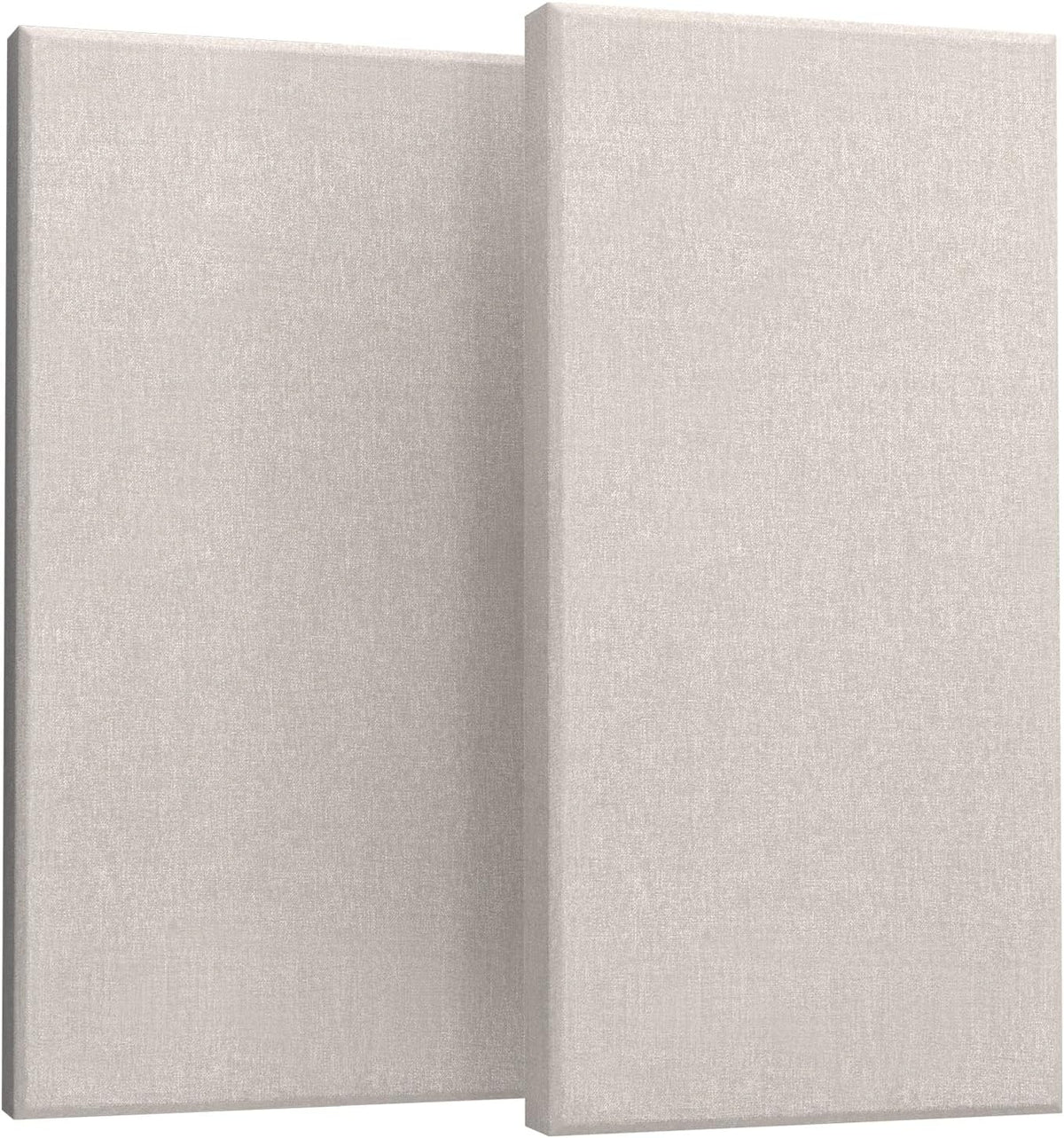UMIACOUSTICS 2 PCS Acoustic Panel, 47.2" x 23.6" x 2" Fiberglass Sound Proof Wall Panels, Sound Absorbing Panels for Studios, Office, Home Theater. Linen
