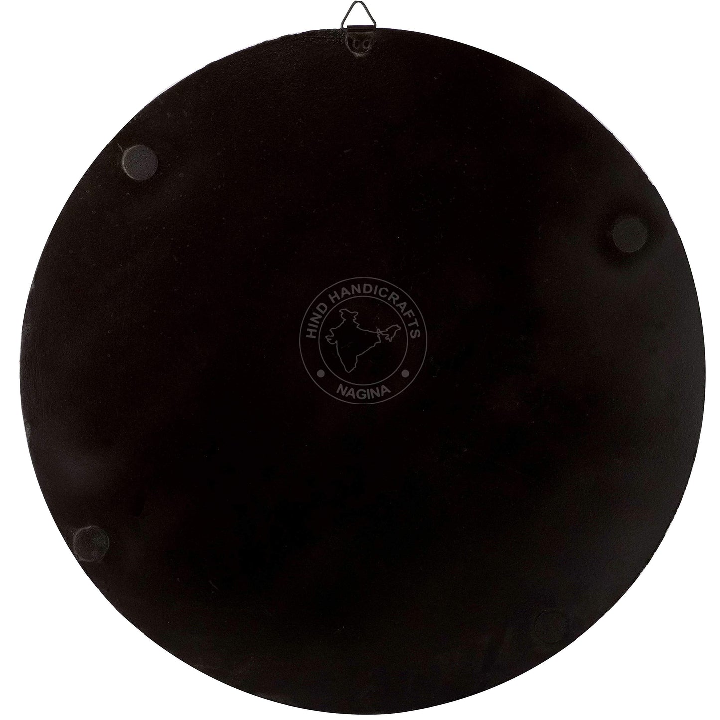 Hind Handicrafts Round Wall Mirror - Round Mirror, Rustic Accent Mirror for Bathroom, Entry, Dining Room, & Living Room. Metal Round Mirror for Wall (Turquoise 1, 16" x 16"")"