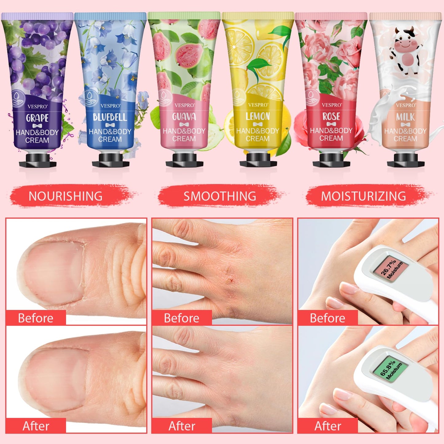 VESPRO 140 Pack Hand Cream Gifts Set For Women, Hand Lotion Travel Size for Dry Cracked Hands, Mini Hand Cream for Teacher Gifts, Employee Appreciation Gifts, Bridal Shower Favors and Thank You Gifts