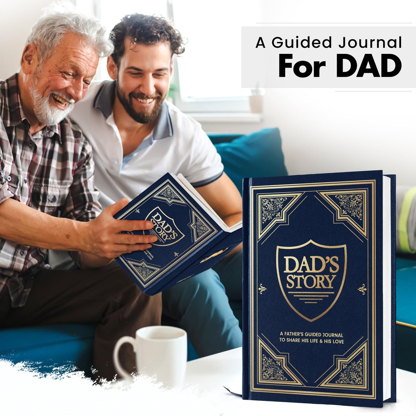 Gifts for Dad from Daughter, Son - Personalized Father's Day Gifts for dad, Men, Husband - Dads Birthday Gift Ideas, Birthday gifts for dads - Dad Story Book to Fill Out, Dad Guided Journal Life Story