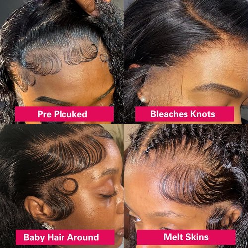 ZKSK 22 Inch Deep Wave Lace Front Wigs Human Hair 13x6 HD Lace Frontal Wigs Human Hair Pre Plucked Natural Color Glueless Wig 180% Density Deep Curly Wigs for Black Women