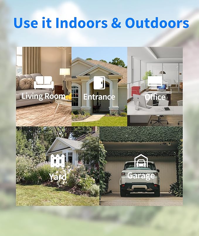 2K Wireless Security Cameras - Outdoor WiFi Security Cameras Color Night Vision, AI/PIR Detection, 2-Way Talk, Cloud/SD, Weatherproof, Battery Powered Outdoor Cameras (White1)
