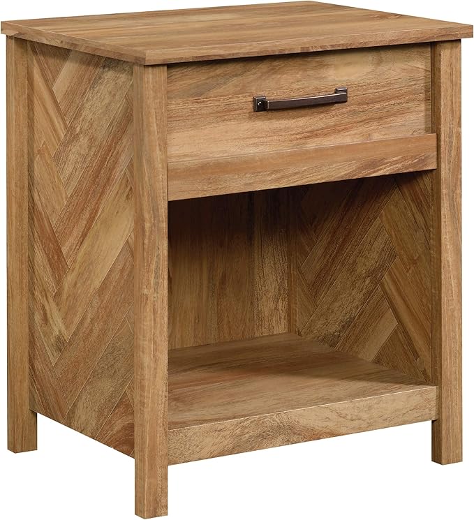 Sauder Cannery Bridge Night Stand with Spacious Drawer, Nightstand for Bedroom, Sindoori Mango Finish