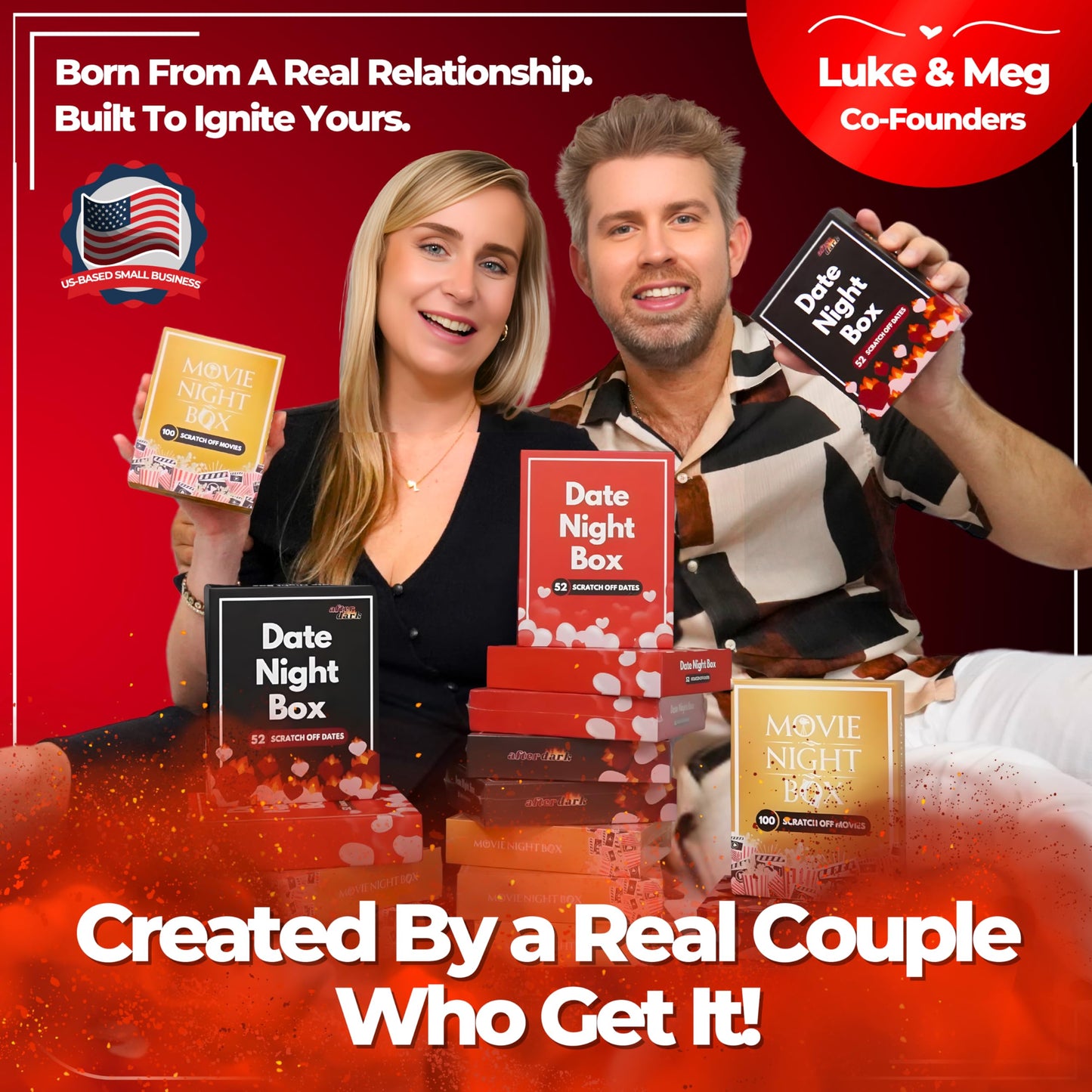 Date Night Box: After Dark – 52 Spicy & Intimate Scratch Off Date Night Ideas – Adult Couples Bedroom Game for Husband, Wife, Boyfriend, Girlfriend – Gifts for Anniversary, Wedding, Birthday, 17+