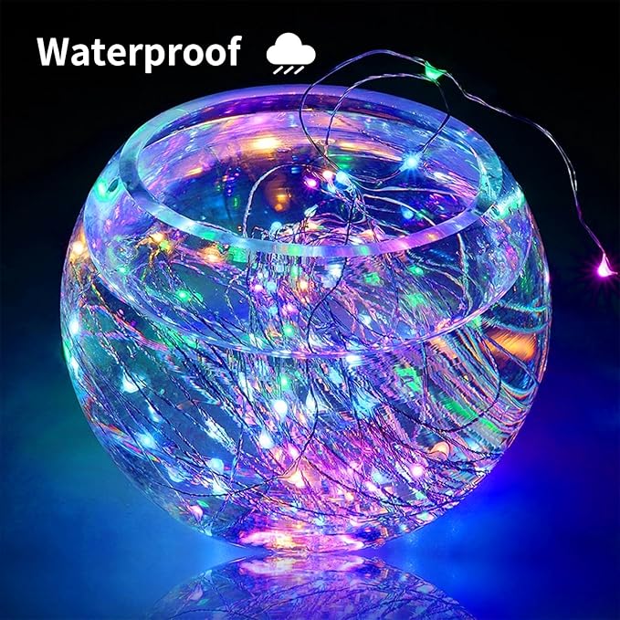 Solar String Lights Outdoor, 66 Feet 200 LEDs 8 Modes Solar Fairy Lights for Outside, Waterproof Outdoor Light for Patio Yard Christmas Tree Halloween Wedding Party Decorations, Colorful