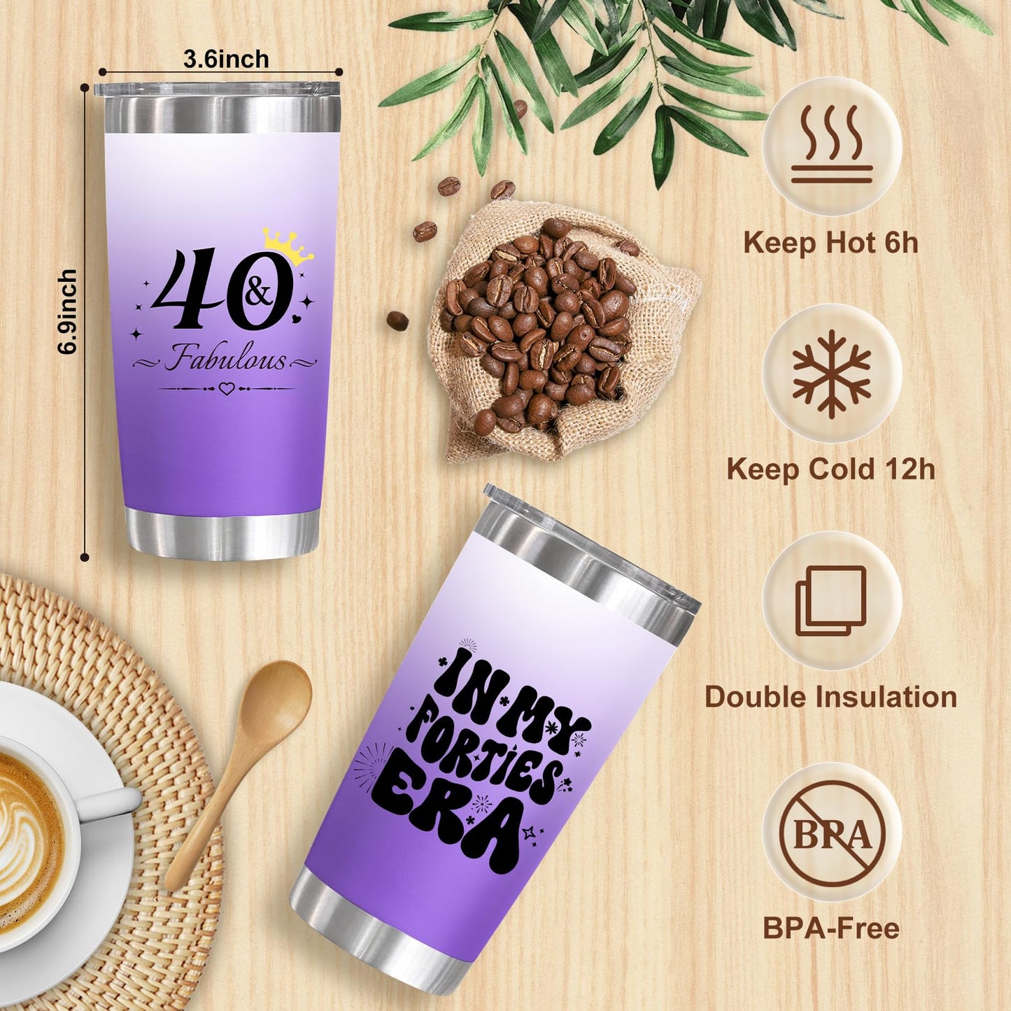 40th Birthday Gifts for Women Her, Funny Birthday Gifts for 40 Year Old Woman, Unique 40 Fabulous 1985 Tote Bag Set, Happy 40th BirthdayGift Basket for Her Mom Sister Friend Wife